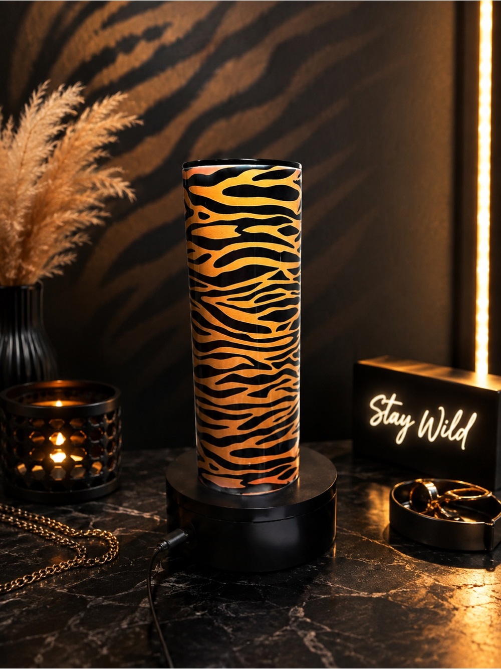 🐅 Untamed™ Tiger Stripe 20 oz Blank Canvas Tumbler